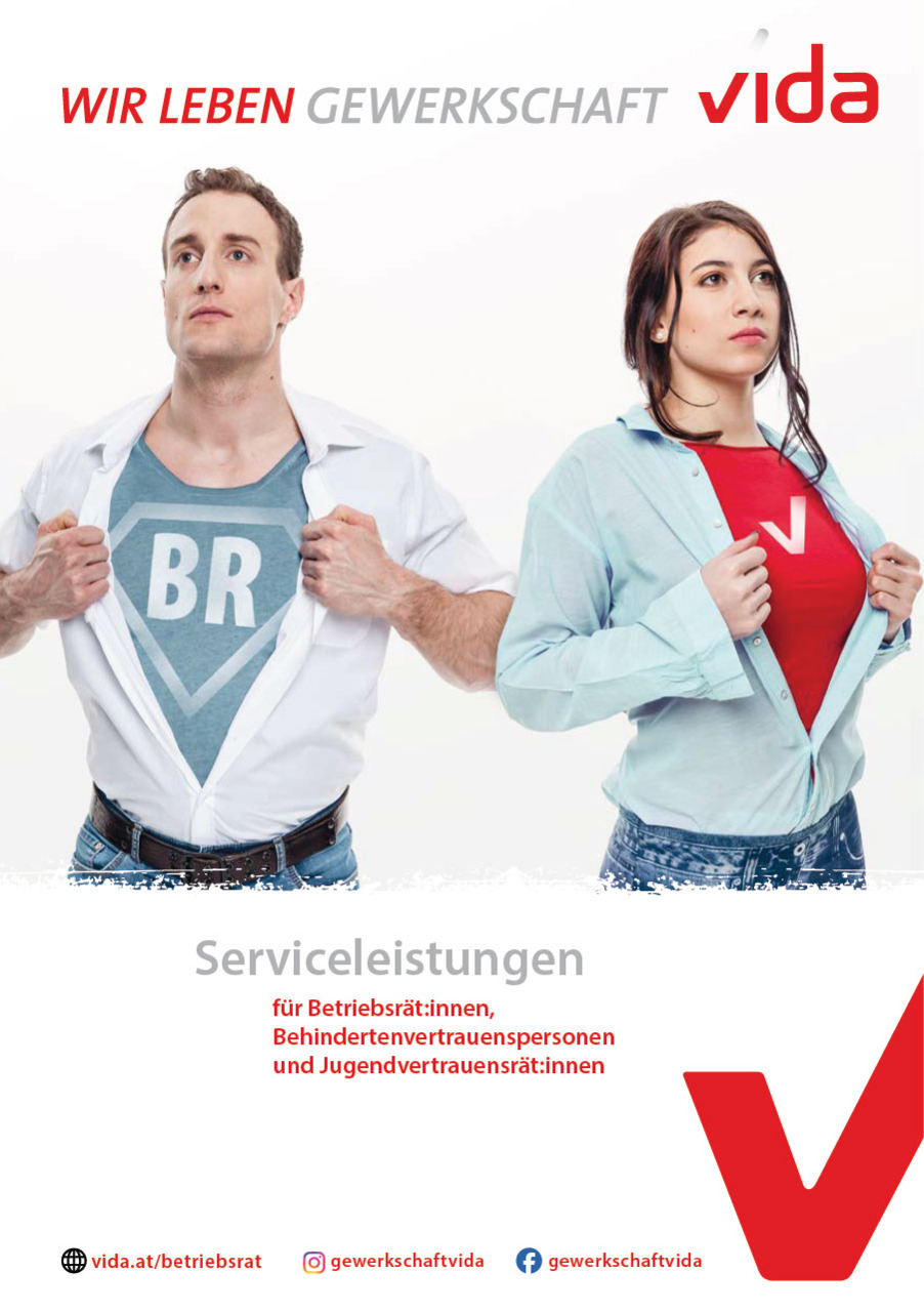 vida Serviceleistungen für Betriebsrät:innen, Behindertenvertrauenspersonen und Jugendvertrauensrät:innen