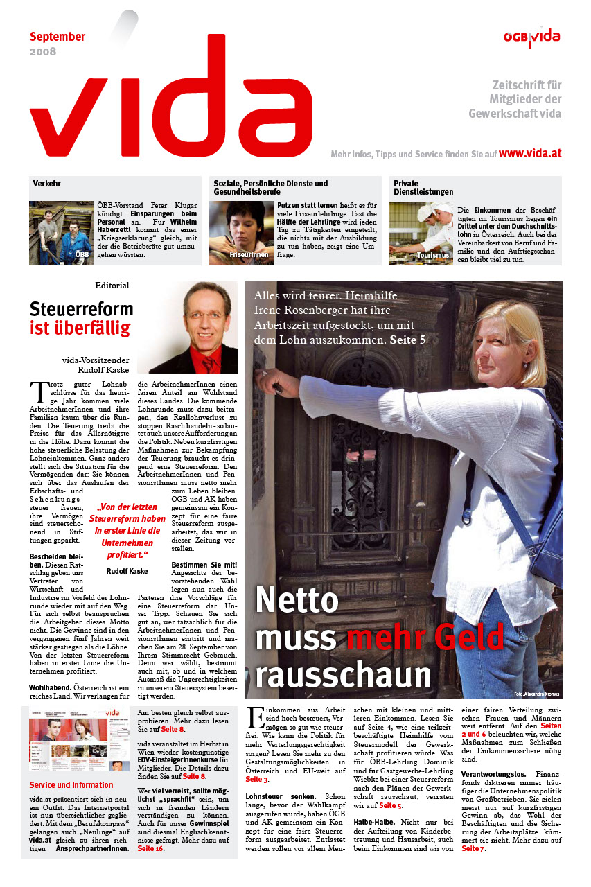 vida Magazin 5/2008 - Verteilung des Wohlstands