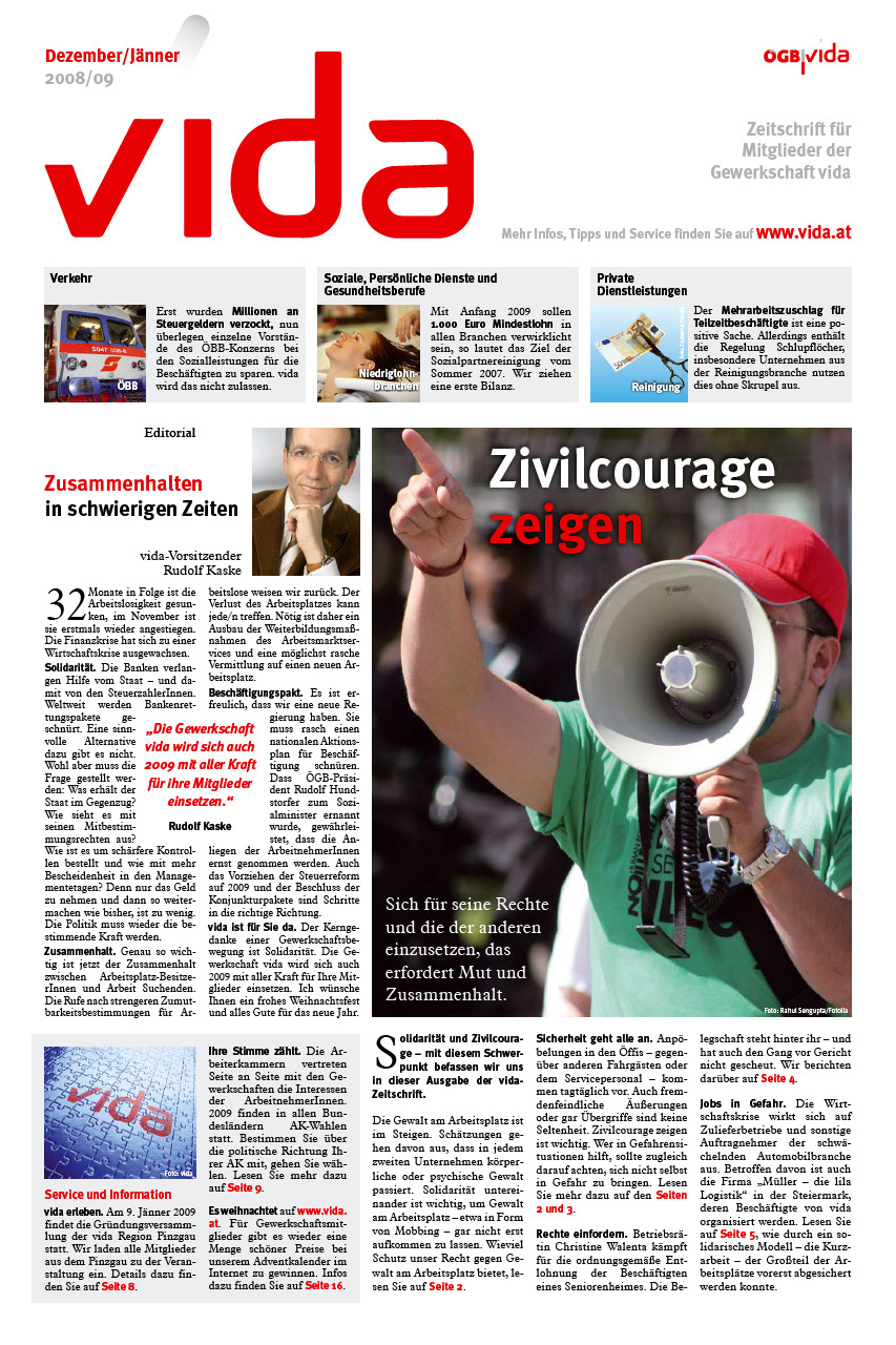 vida Magazin 8/2008 - Zivilcourage zeigen