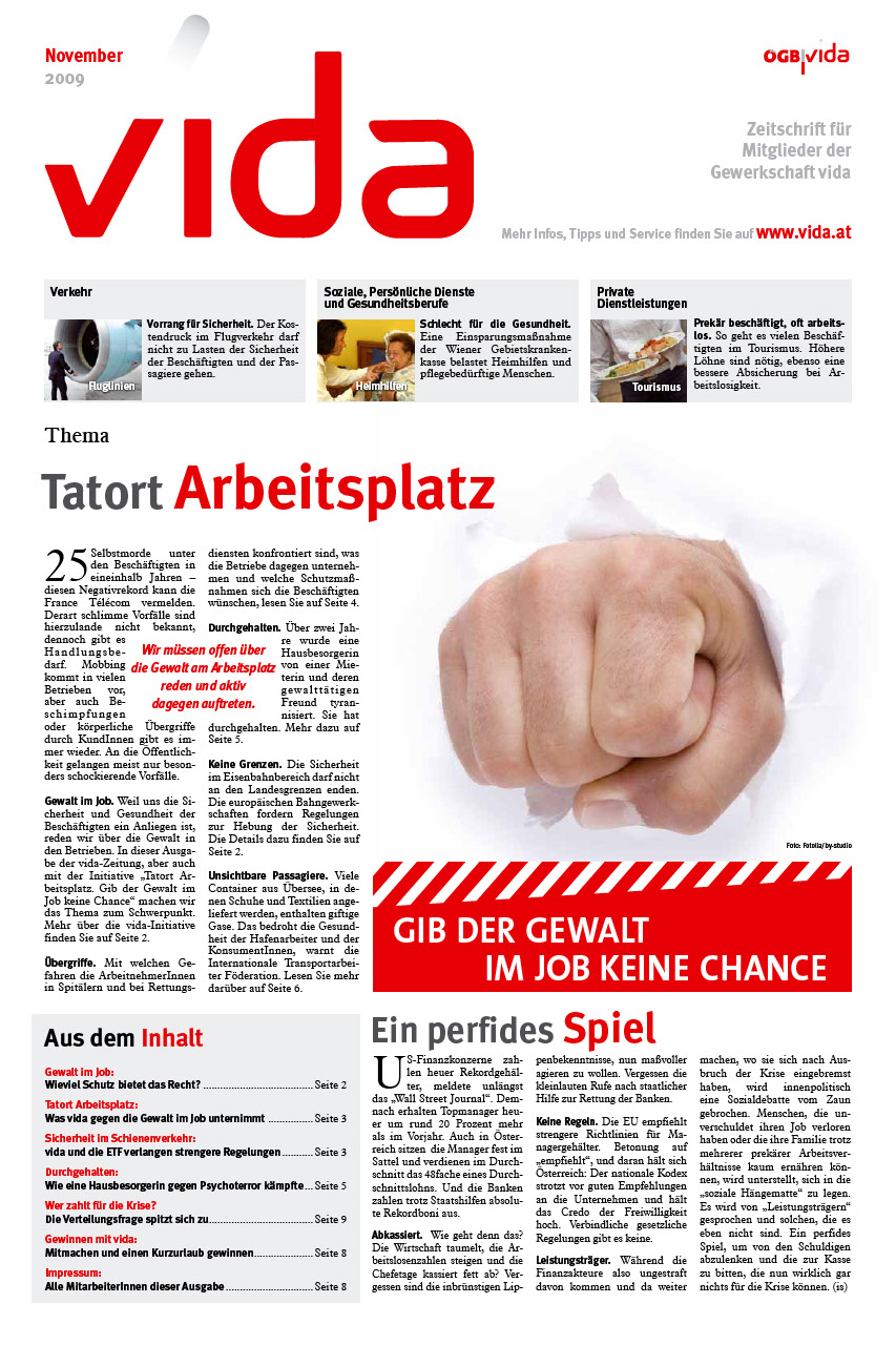 vida Magazin 6/2009 - Sicherheit und Gesundheit. 