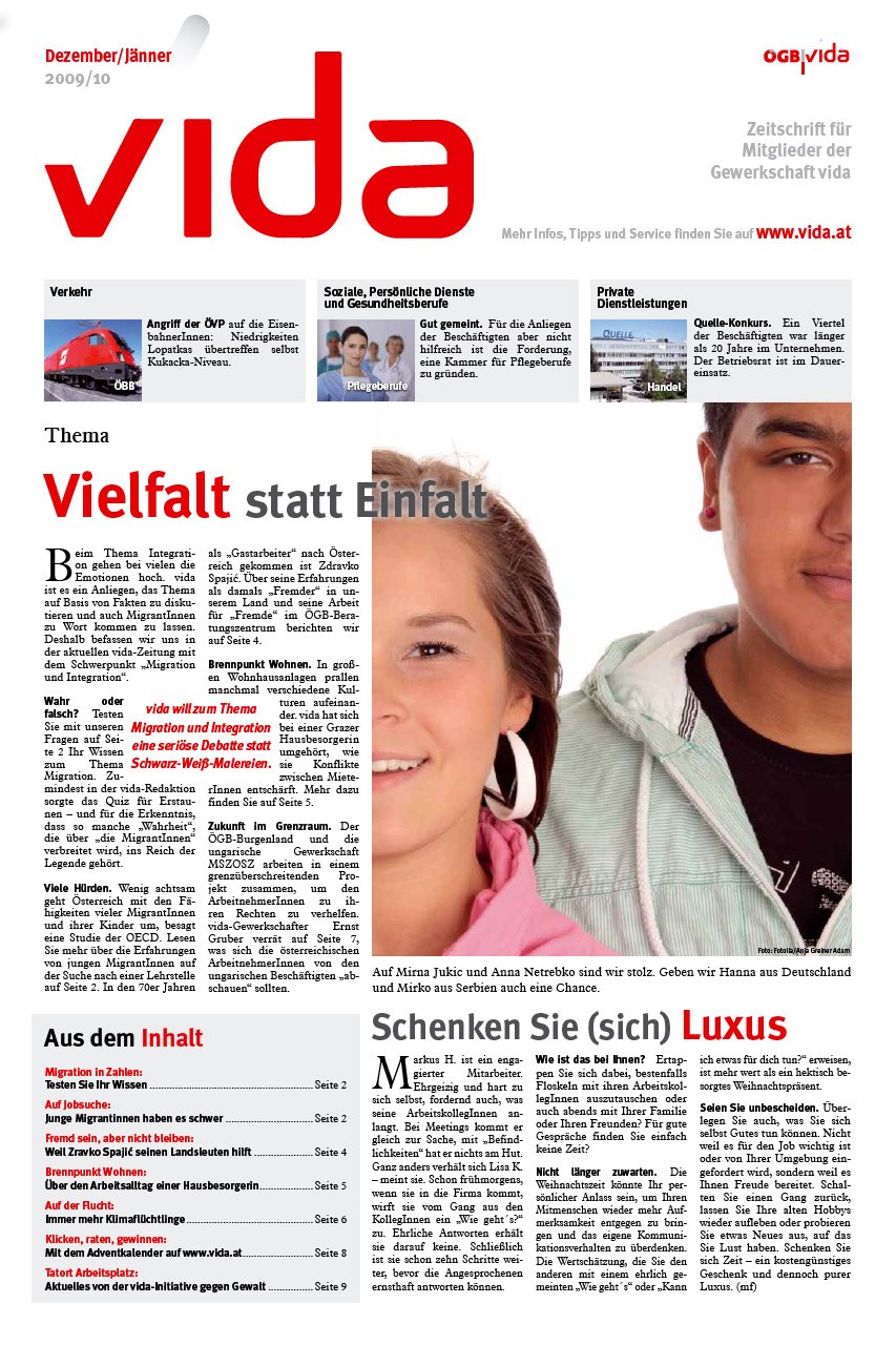 vida Magazin 7/2009 Vielfalt statt Einfalt.