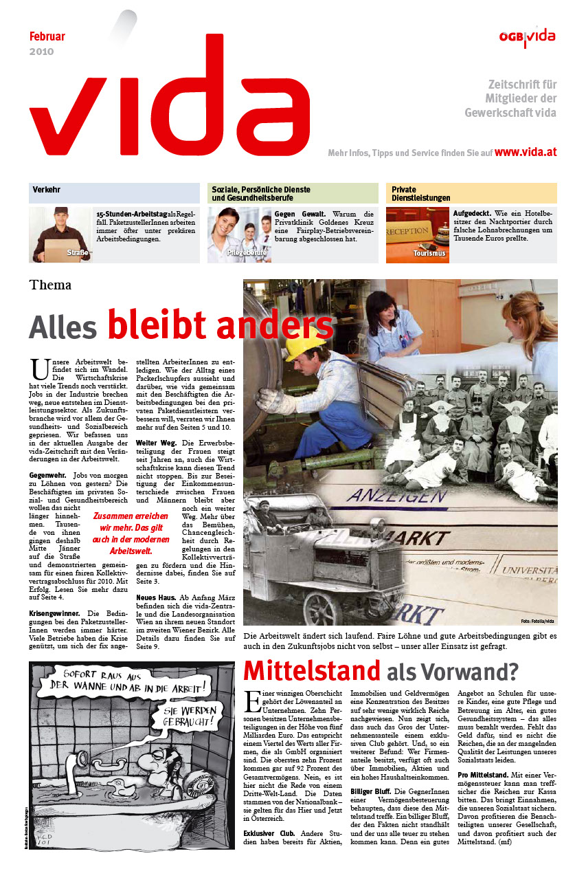 vida Magazin 1/2010 - Arbeitswelt im Wandel