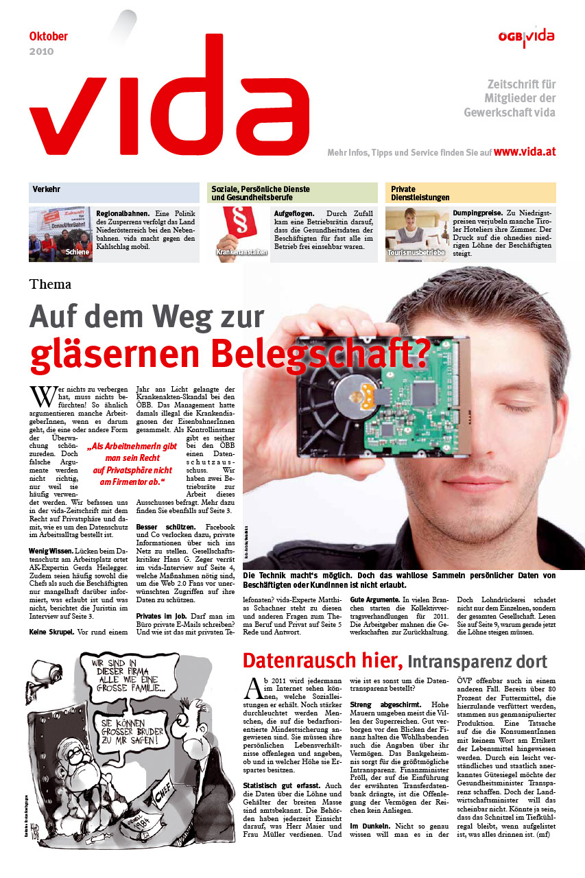 vida Magazin 6/2010 - Auf dem Weg zur gläsernen Belegschaft?