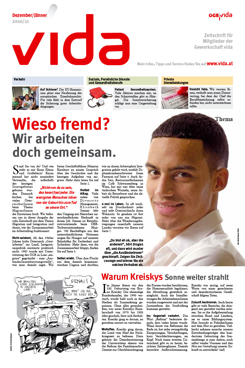 vida Magazin 8/2010 - Wie die Zusammenarbeit im Arbeitsalltag funktioniert.