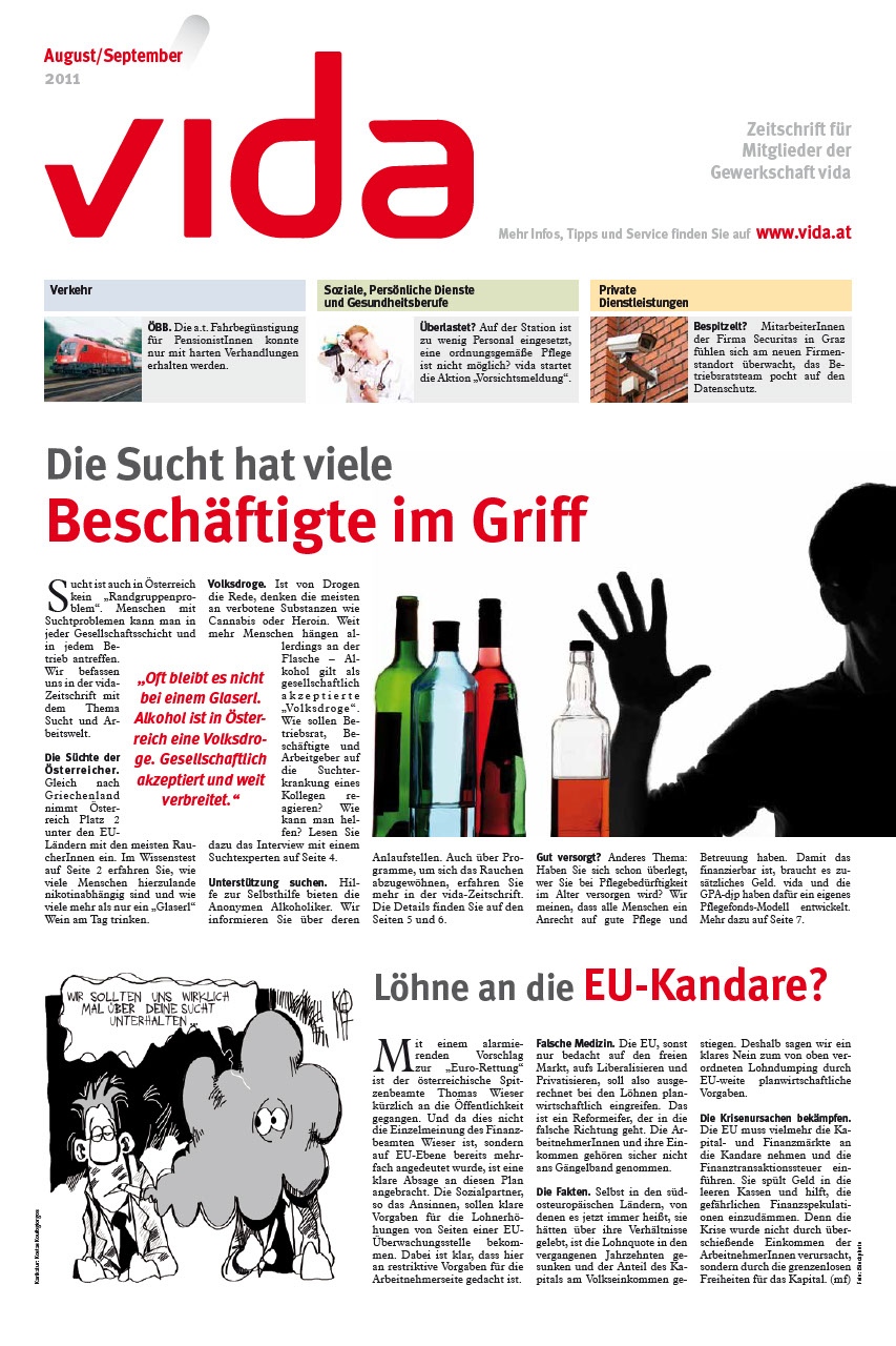 vida Magazin 5/2011 - Tabu-Thema Sucht und Arbeitswelt.