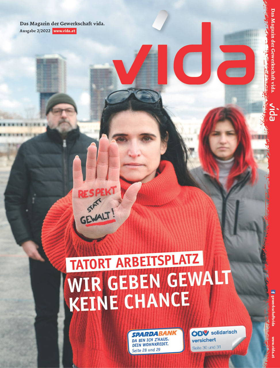 vida Magazin 2/2022 - Tatort Arbeitsplatz - RESPEKT statt Gewalt!